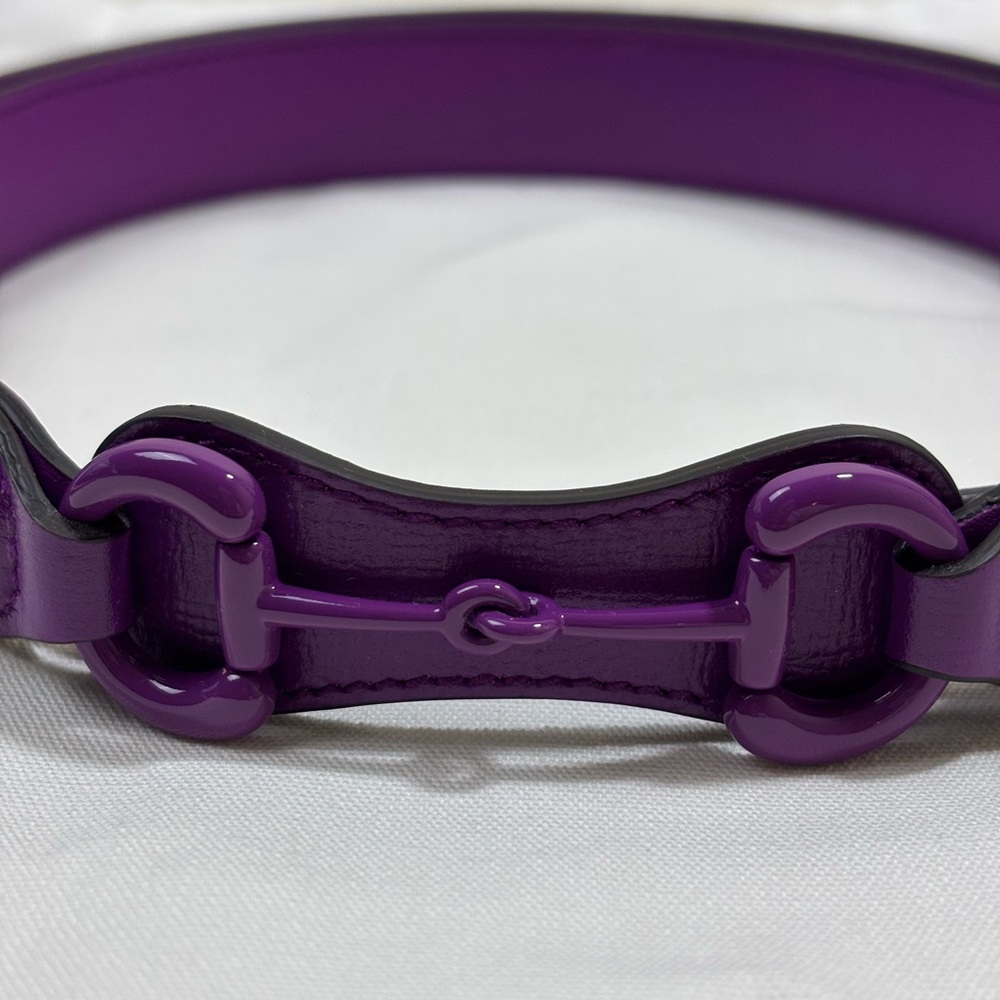Gucci Horsebit Leather Thin Belt - Picture 3 of 8
